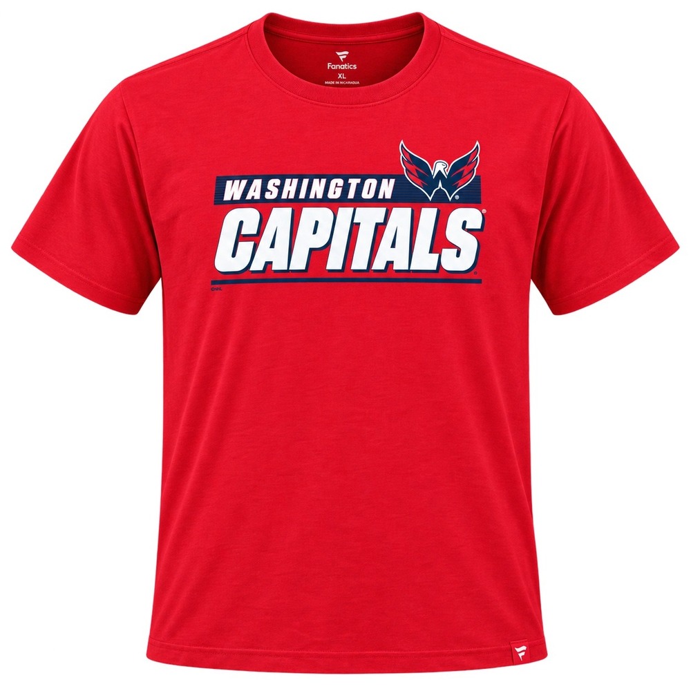 Fanatics Washington Capitals NHL T-Shirt Athletic Red mens medium tee streetwear